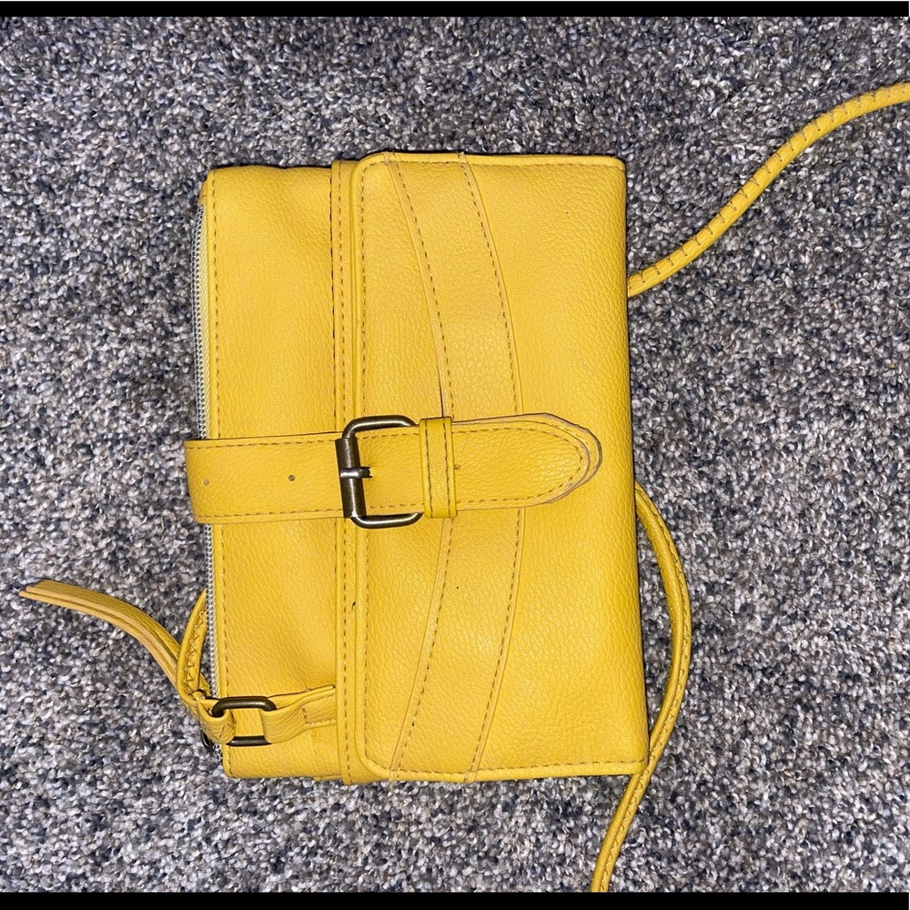 yellow cross body bag